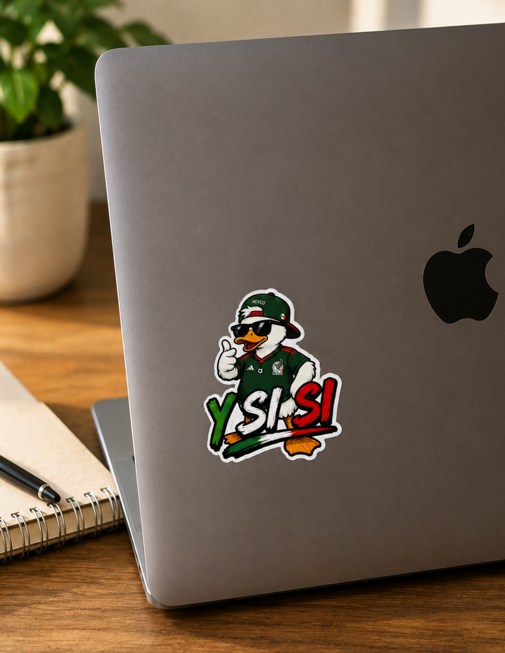 Mexico Soccer Duck UV Printed Sticker | Y Si Si | World Cup | El Tri Pato Fan Gift