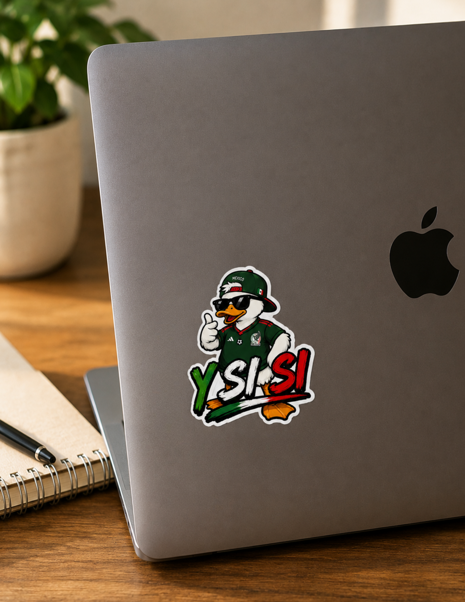 Mexico Soccer Duck UV Printed Sticker | Y Si Si | World Cup | El Tri Pato Fan Gift