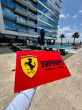 Ferrari Inspired Acrylic Wall Sign | Layered Racing Garage Decor | Motorsport Wall Art