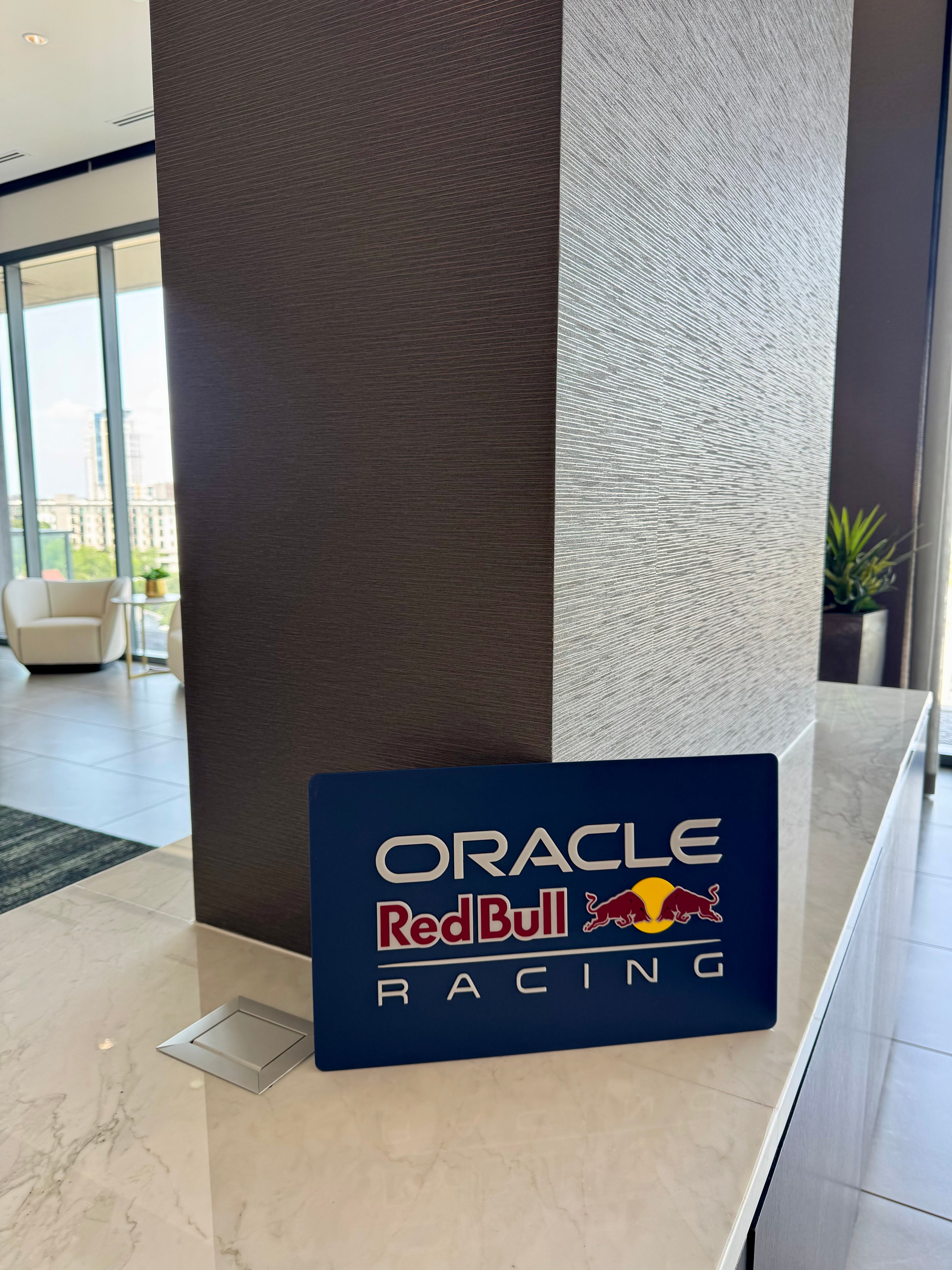 Red Bull Racing F1 Inspired Acrylic Wall Sign | Vintage Blue Racing Decor | Formula One Wall Art