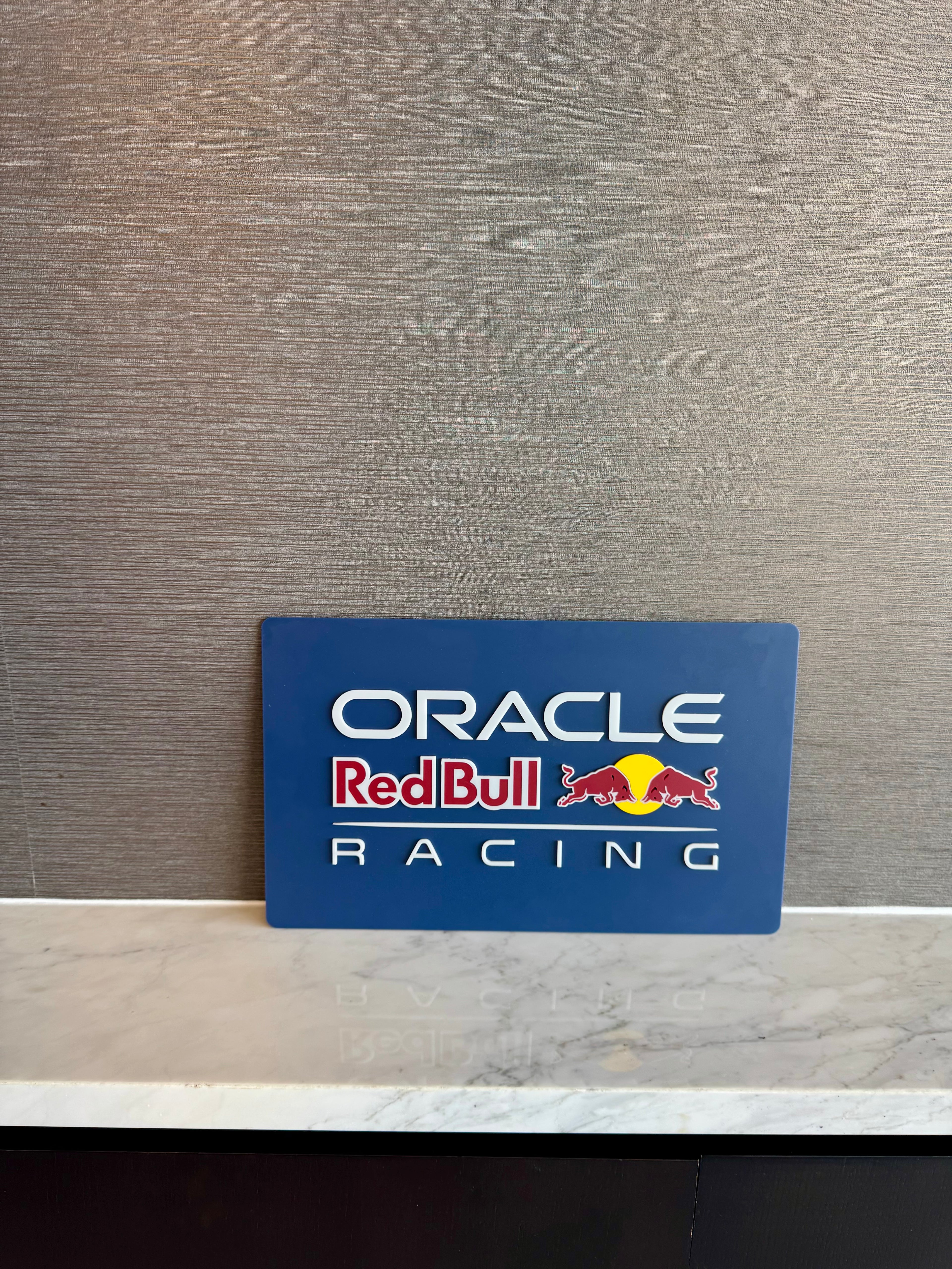 Red Bull Racing F1 Inspired Acrylic Wall Sign | Vintage Blue Racing Decor | Formula One Wall Art