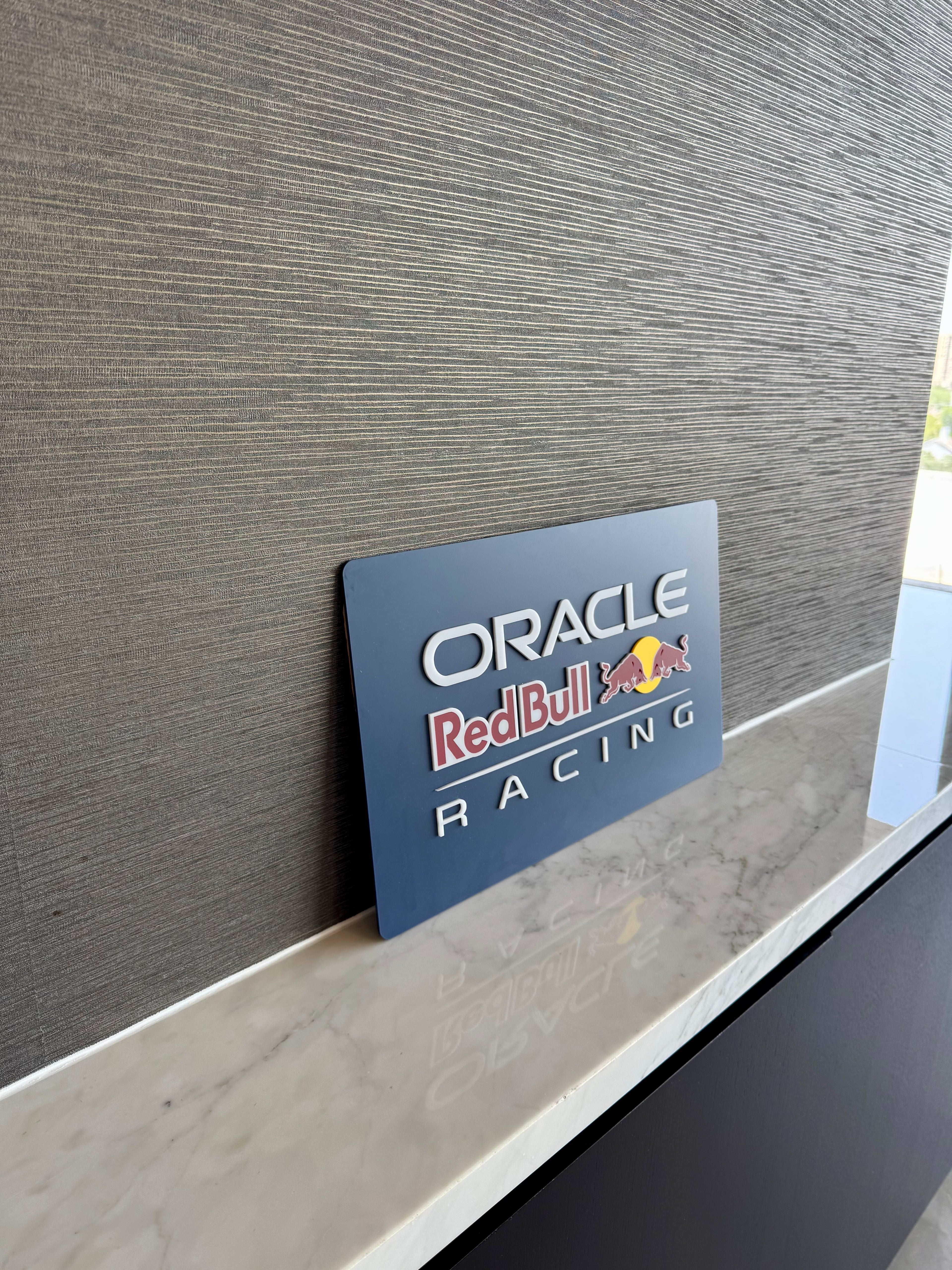 Red Bull Racing F1 Inspired Acrylic Wall Sign | Vintage Blue Racing Decor | Formula One Wall Art