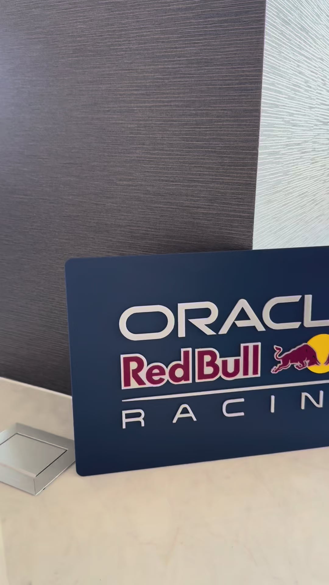 Red Bull Racing F1 Inspired Acrylic Wall Sign | Vintage Blue Racing Decor | Formula One Wall Art